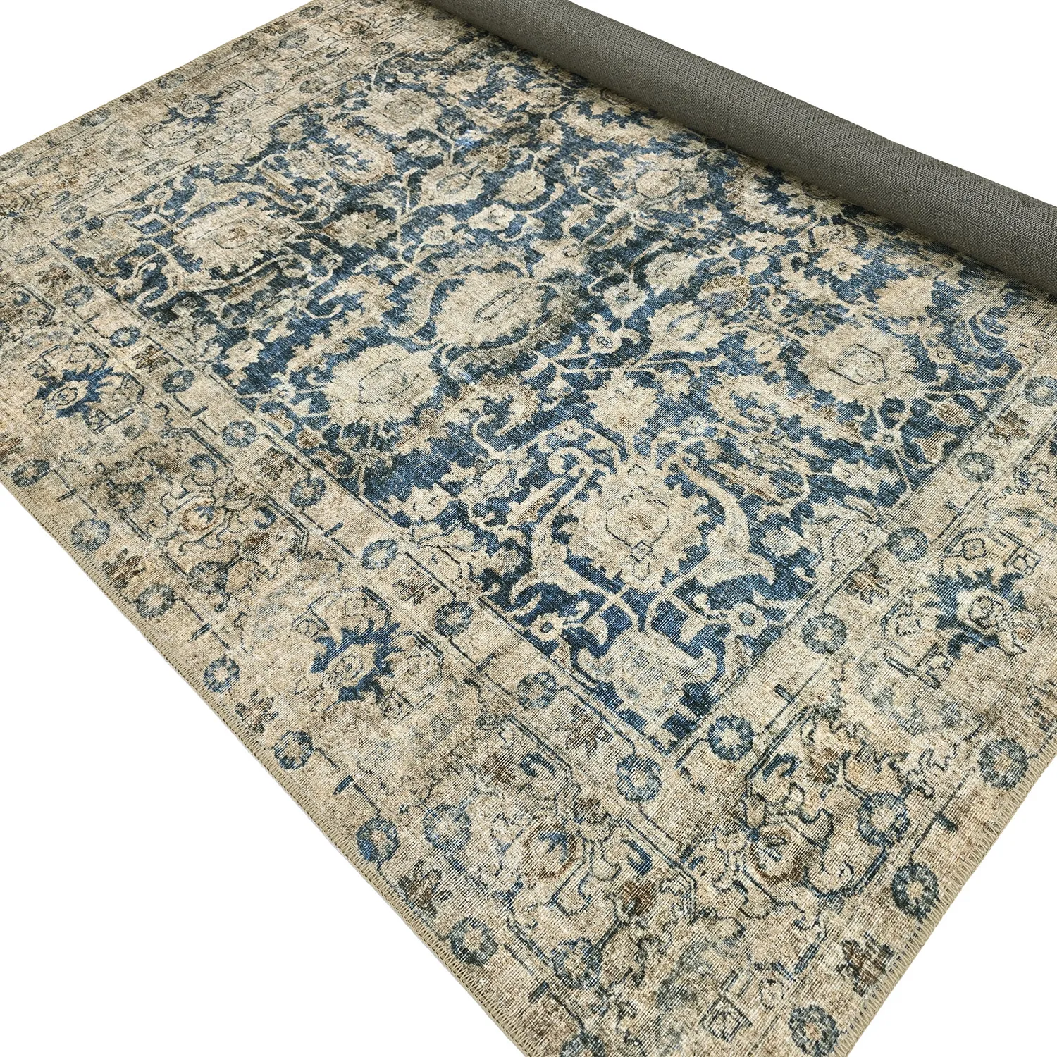 Lapos szövésű szőnyeg - Delvar (kék)