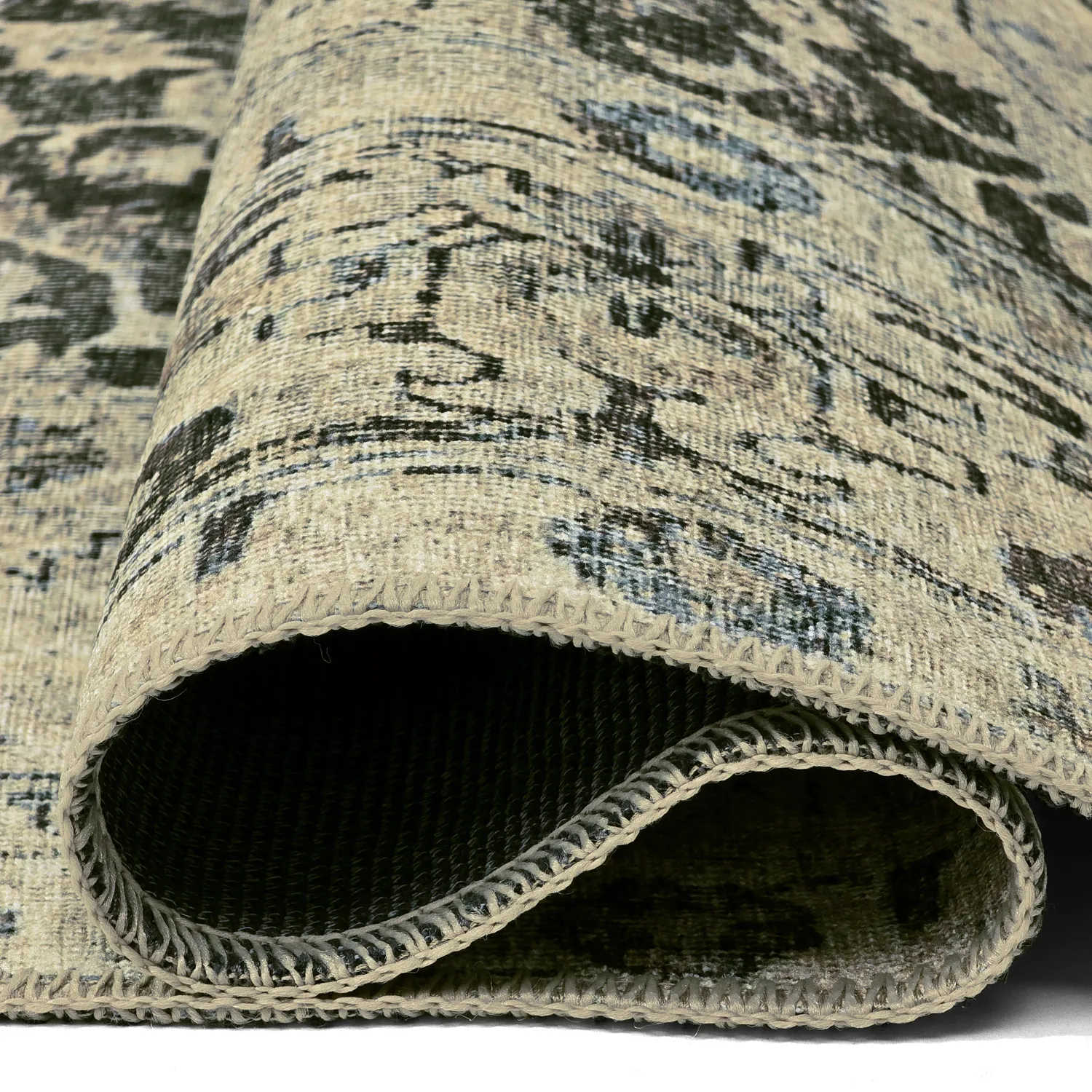 Lapos szövésű szőnyeg - Delvar (zöld)