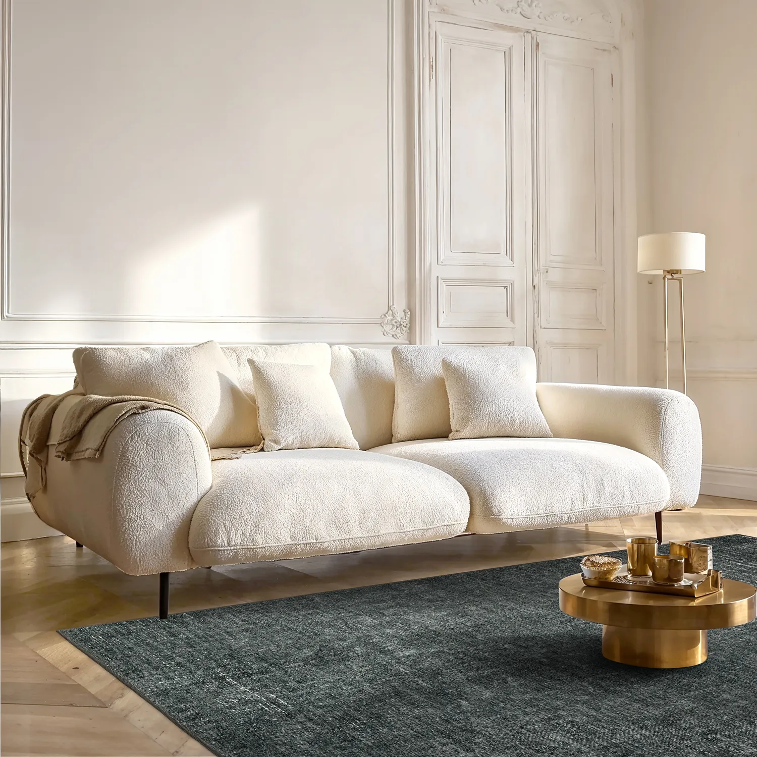 Lapos szövésű szőnyeg - Elarion (fekete)