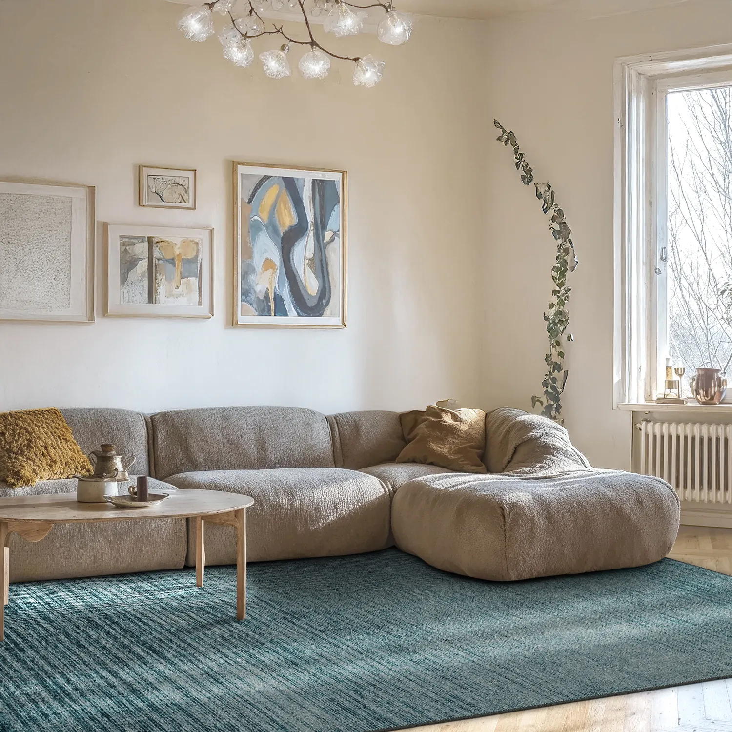 Lapos szövésű szőnyeg - Elarion (kék)