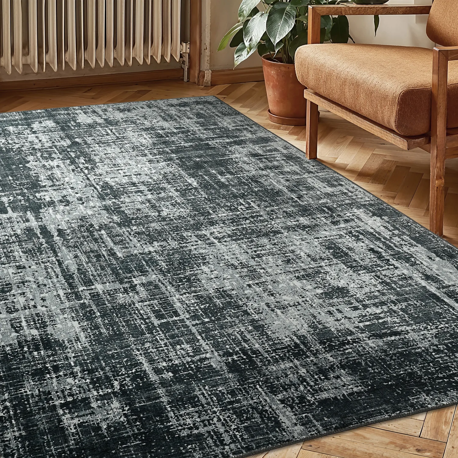 Lapos szövésű szőnyeg - Elira (fekete)