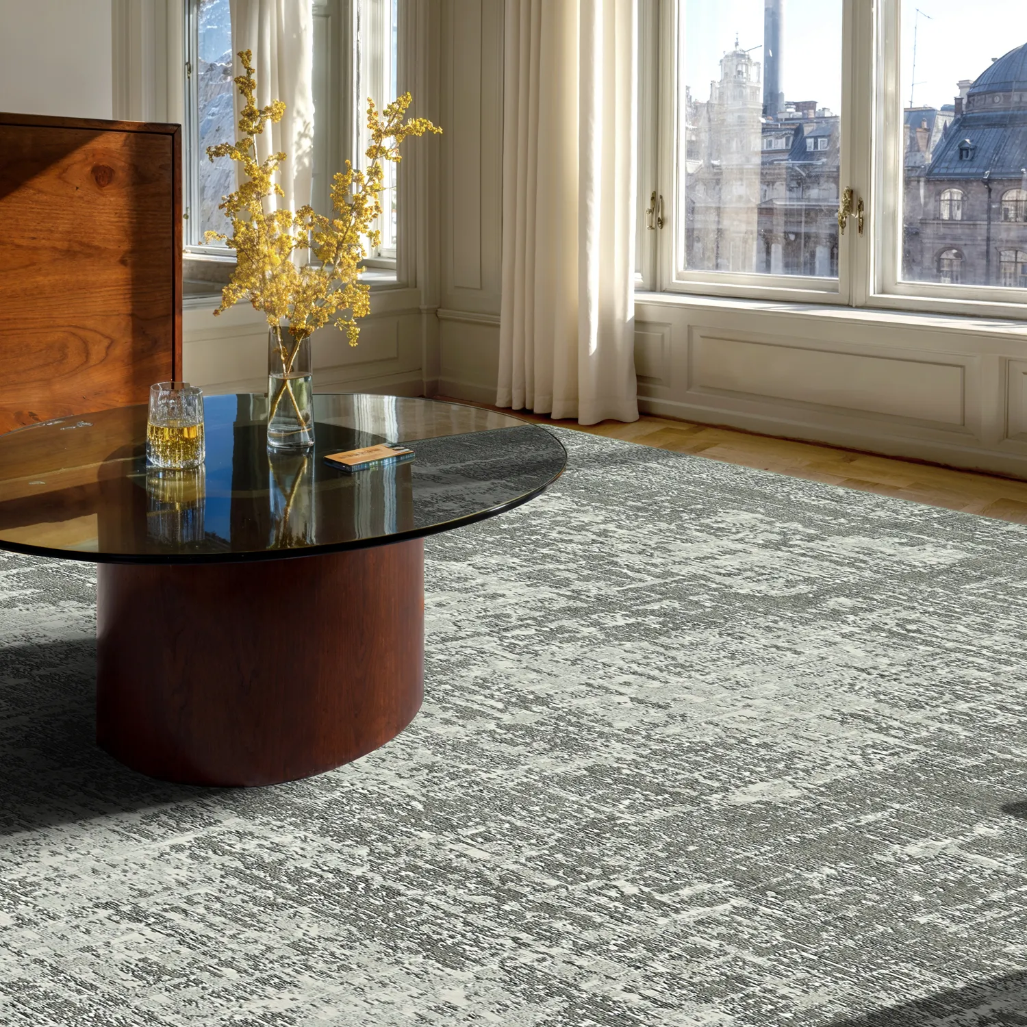 Lapos szövésű szőnyeg - Elira (szürke)