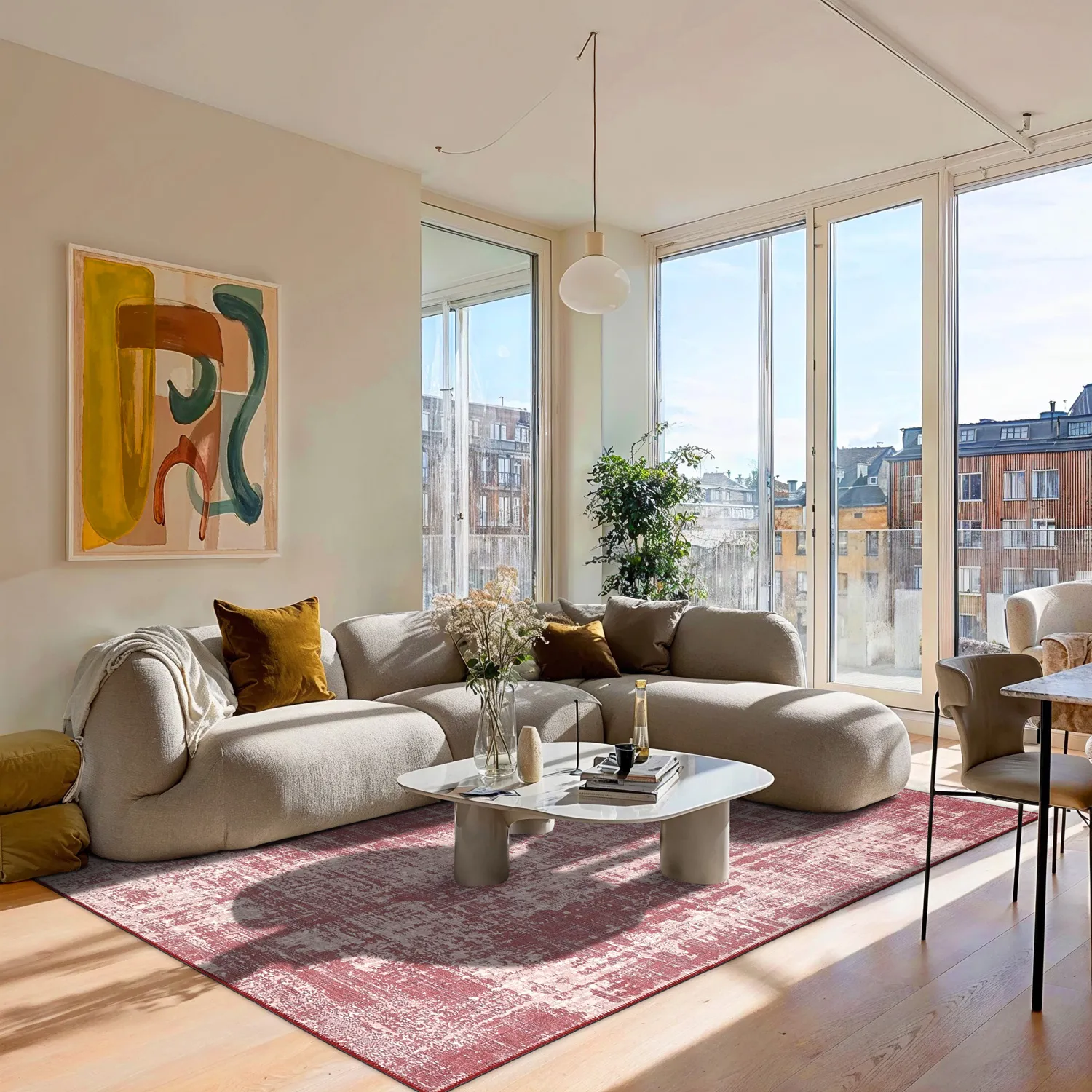 Lapos szövésű szőnyeg - Elira (piros)