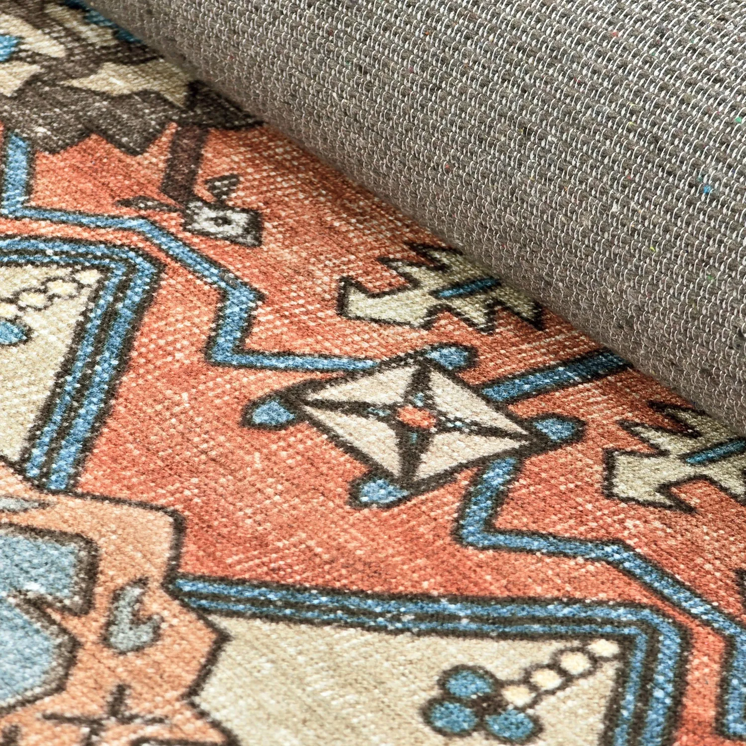 Lapos szövésű szőnyeg - Kordava (szürke/piros)