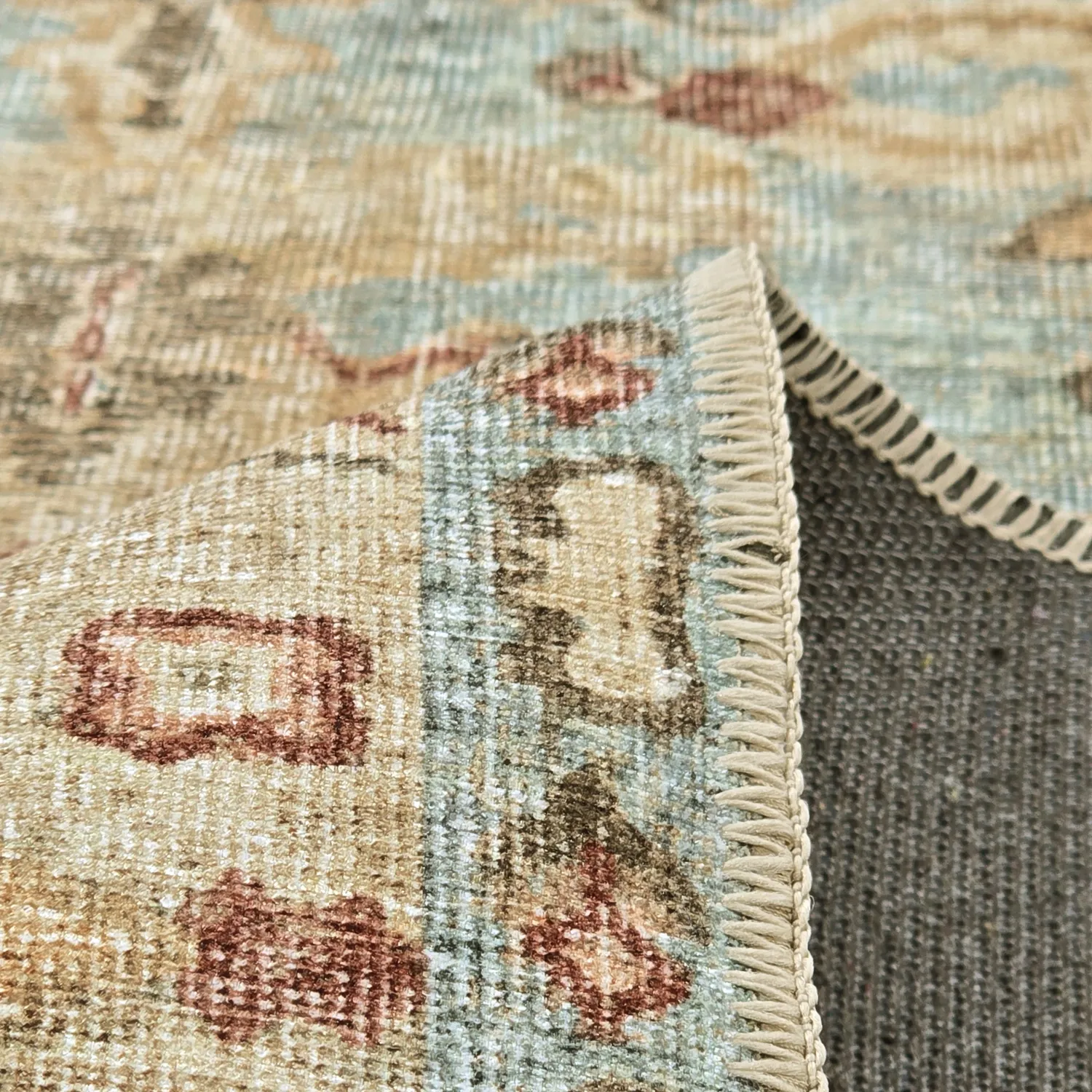 Lapos szövésű szőnyeg - Layla (világoskék)