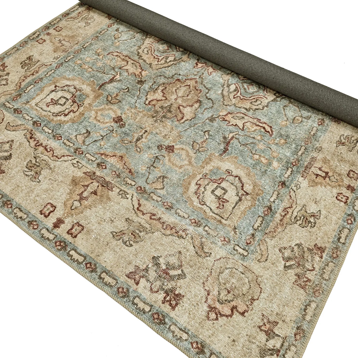 Lapos szövésű szőnyeg - Layla (világoskék)