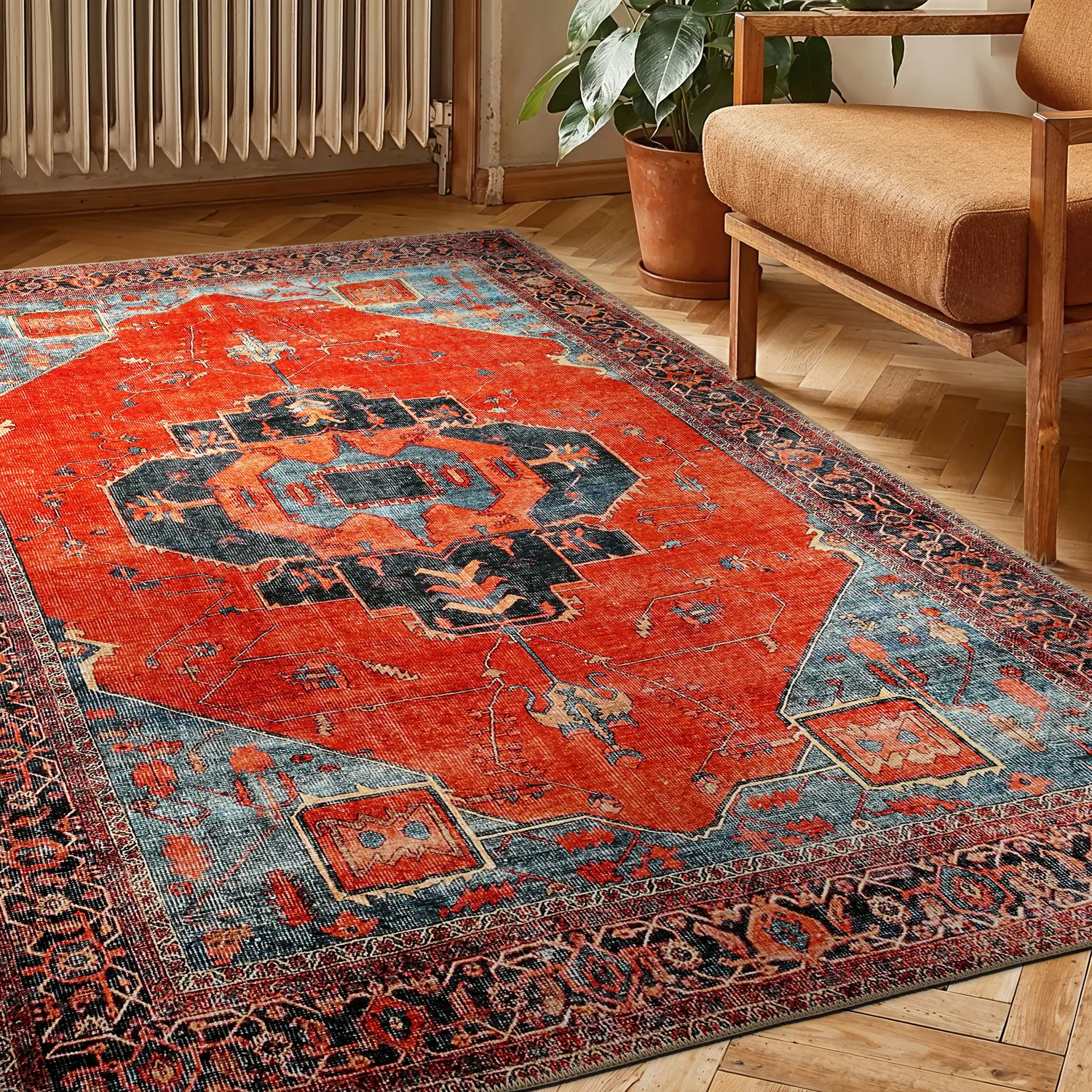 Lapos szövésű szőnyeg - Mandalay (piros)