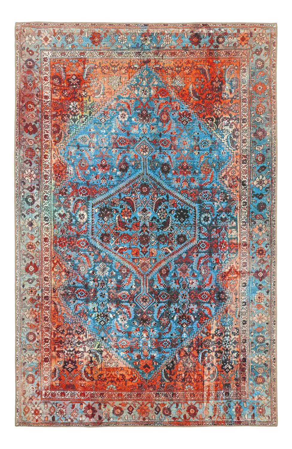 Lapos szövésű szőnyeg - Mardin (piros/kék)