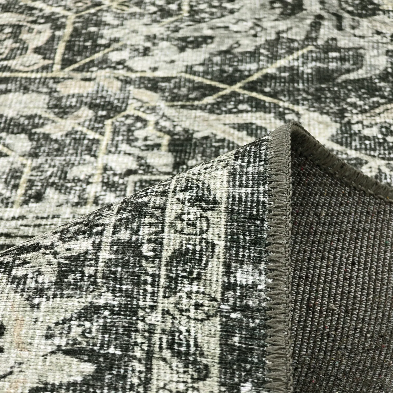 Lapos szövésű szőnyeg - Meralis (fekete)