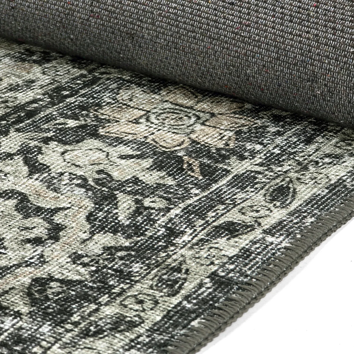 Lapos szövésű szőnyeg - Meralis (fekete)