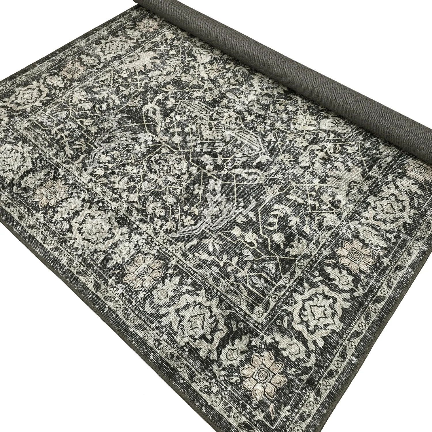 Lapos szövésű szőnyeg - Meralis (fekete)