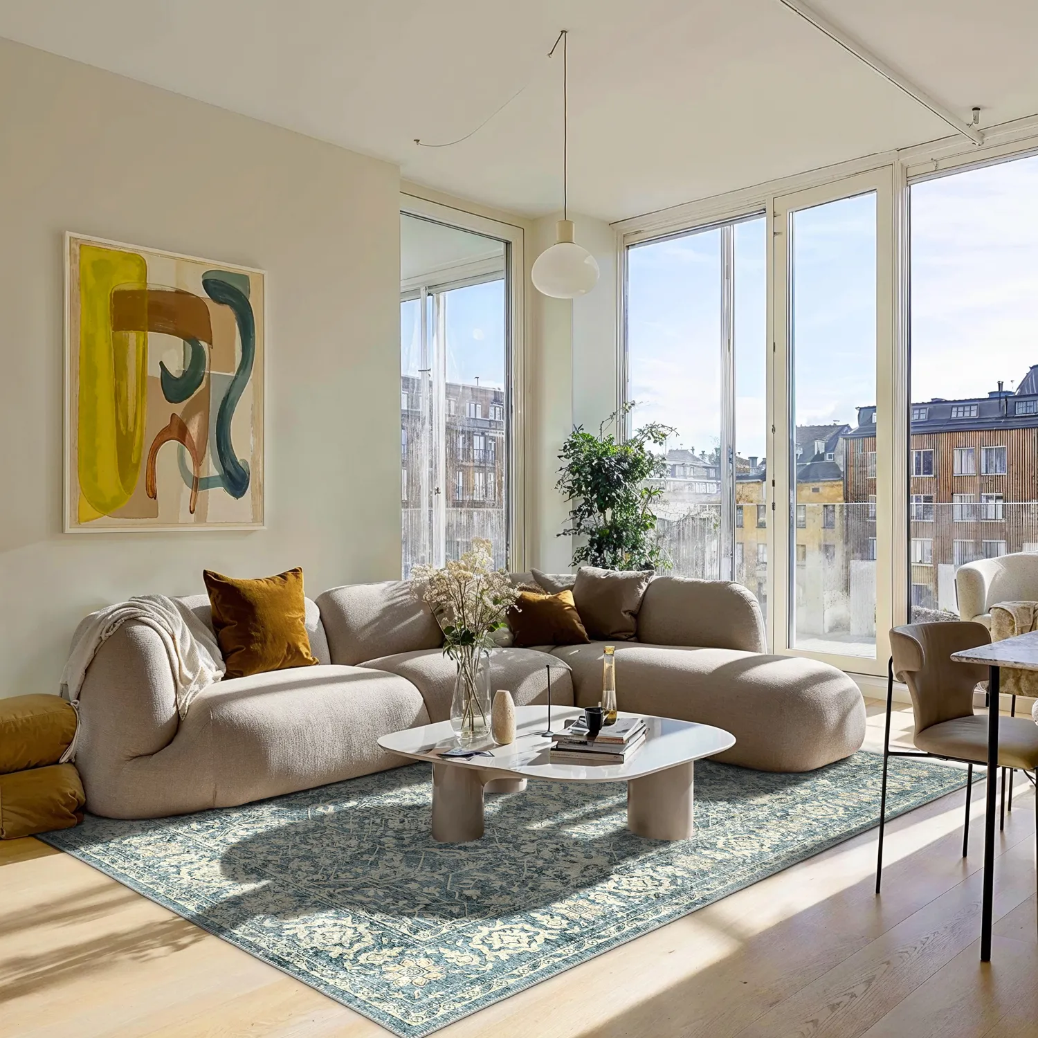 Lapos szövésű szőnyeg - Meralis (kék)