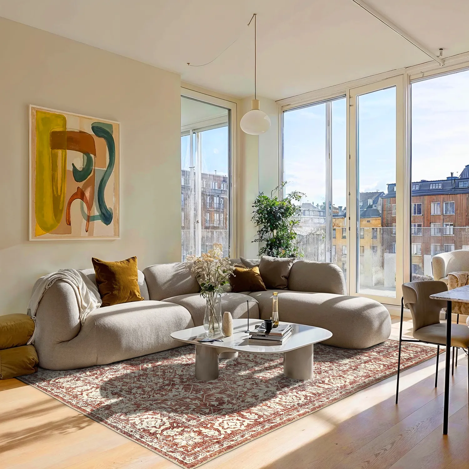 Lapos szövésű szőnyeg - Meralis (piros)