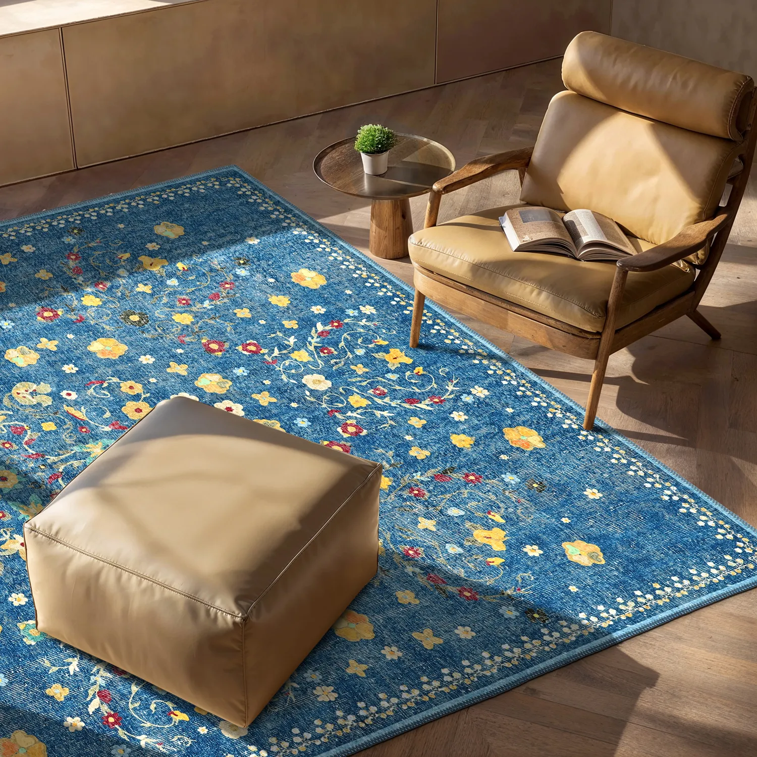 Lapos szövésű szőnyeg - Nabilar (kék)