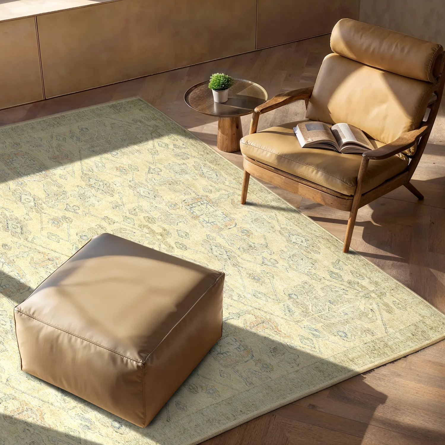 Lapos szövésű szőnyeg - Noura (bézs)