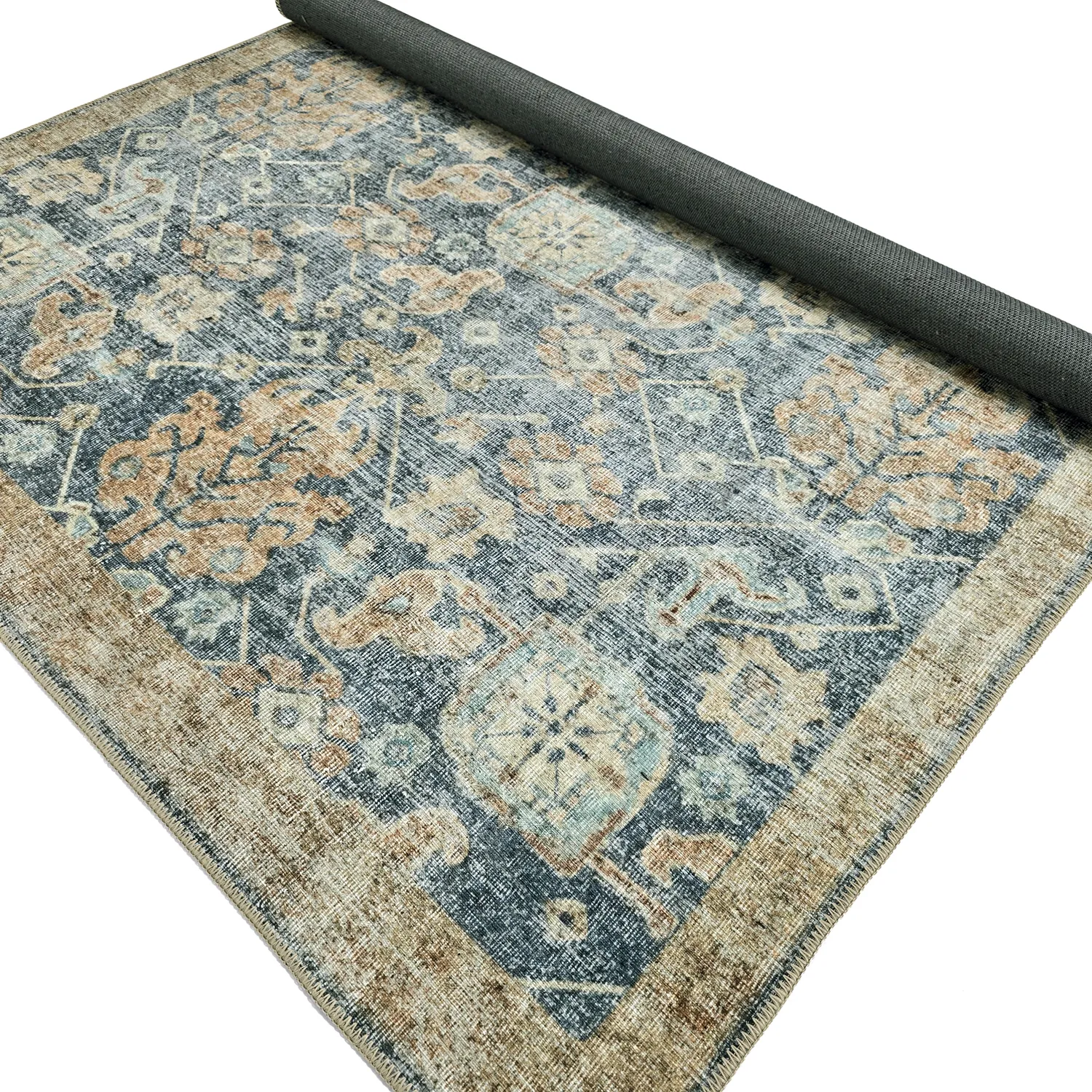 Lapos szövésű szőnyeg - Noura (kék)