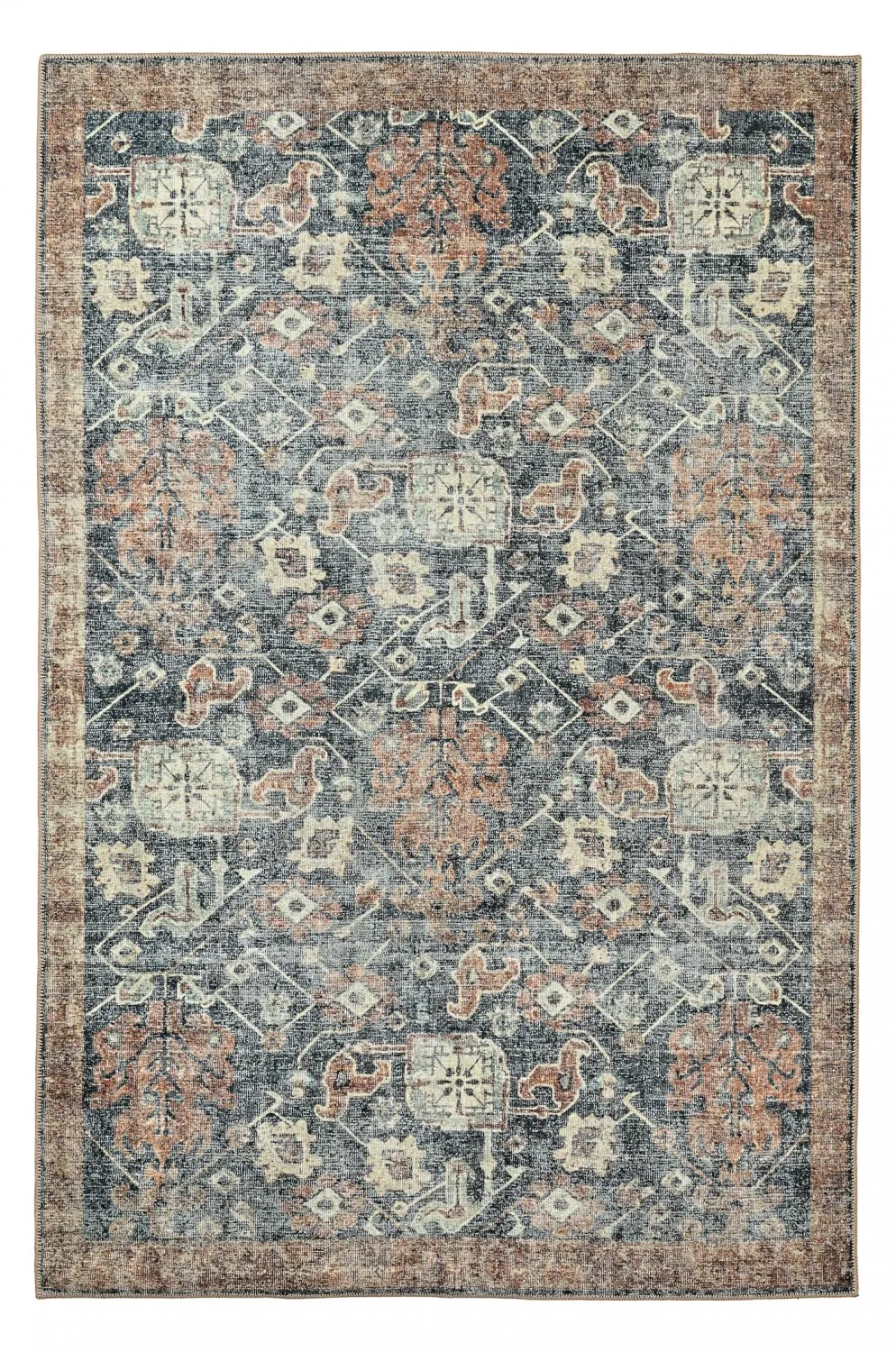 Lapos szövésű szőnyeg - Noura (sötétkék)