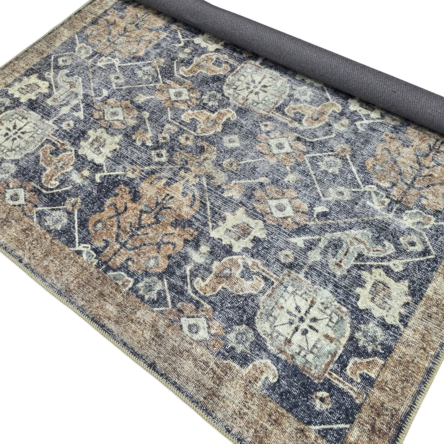 Lapos szövésű szőnyeg - Noura (sötétkék)