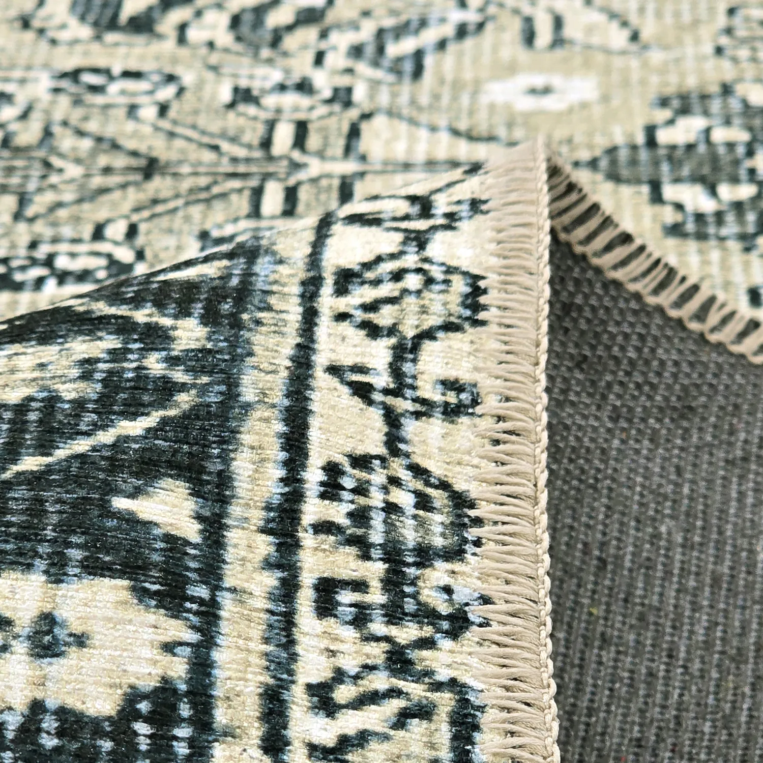 Lapos szövésű szőnyeg - Yasirah (kék/zöld)