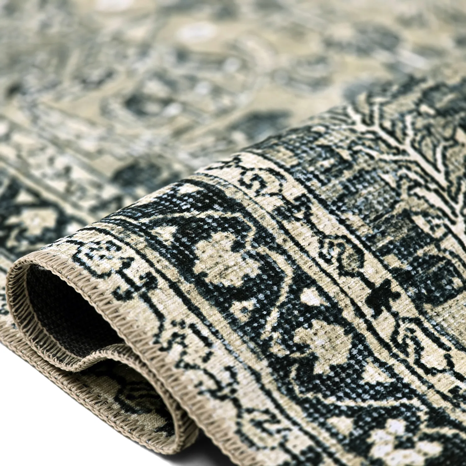 Lapos szövésű szőnyeg - Yasirah (kék/zöld)