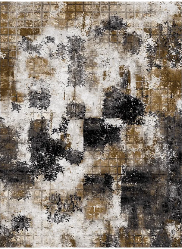 Wilton szőnyeg - Flores (fekete/barna/fehér)