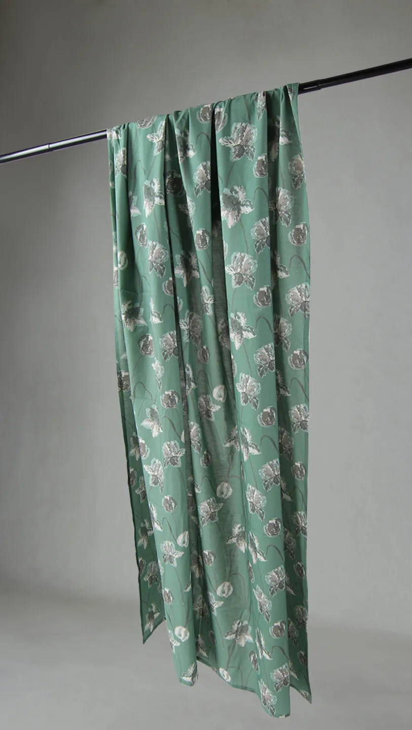 Függönyök - Pamutfüggöny Alegria (zöld)