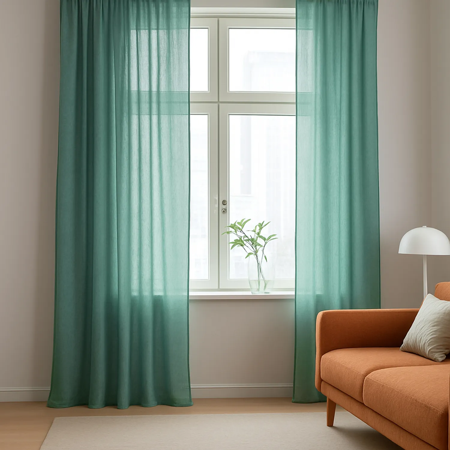 Függönyök - Vászonfüggöny Cosmina (zöld)