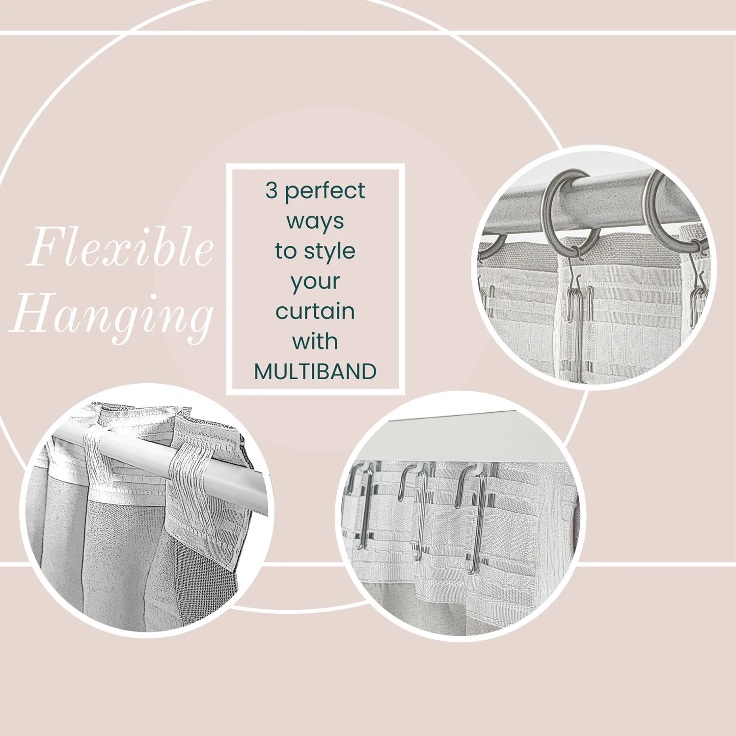 Függönyök - Vászonfüggöny Lilou (szürke)