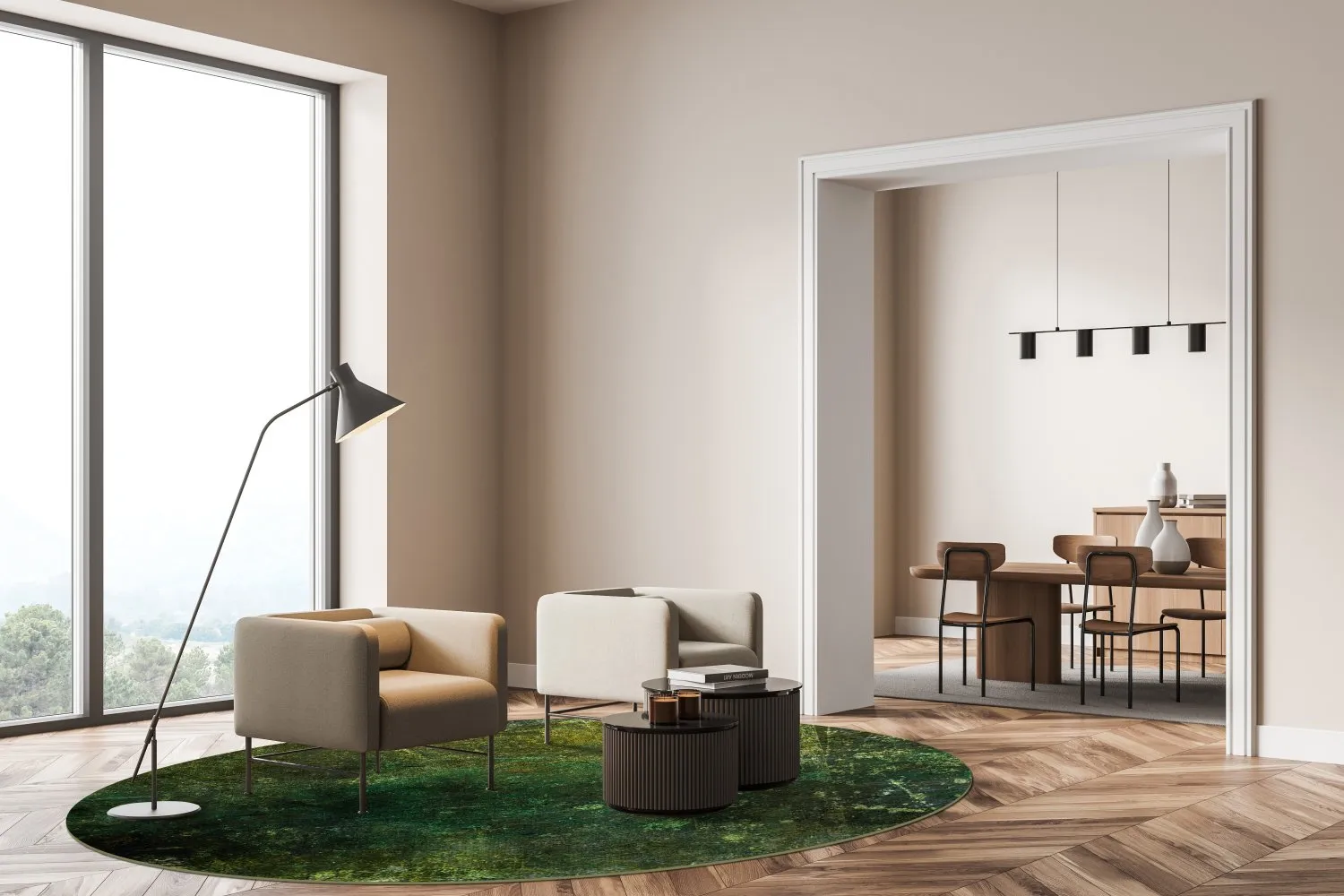 Kerek szőnyeg - Estrada (zöld)