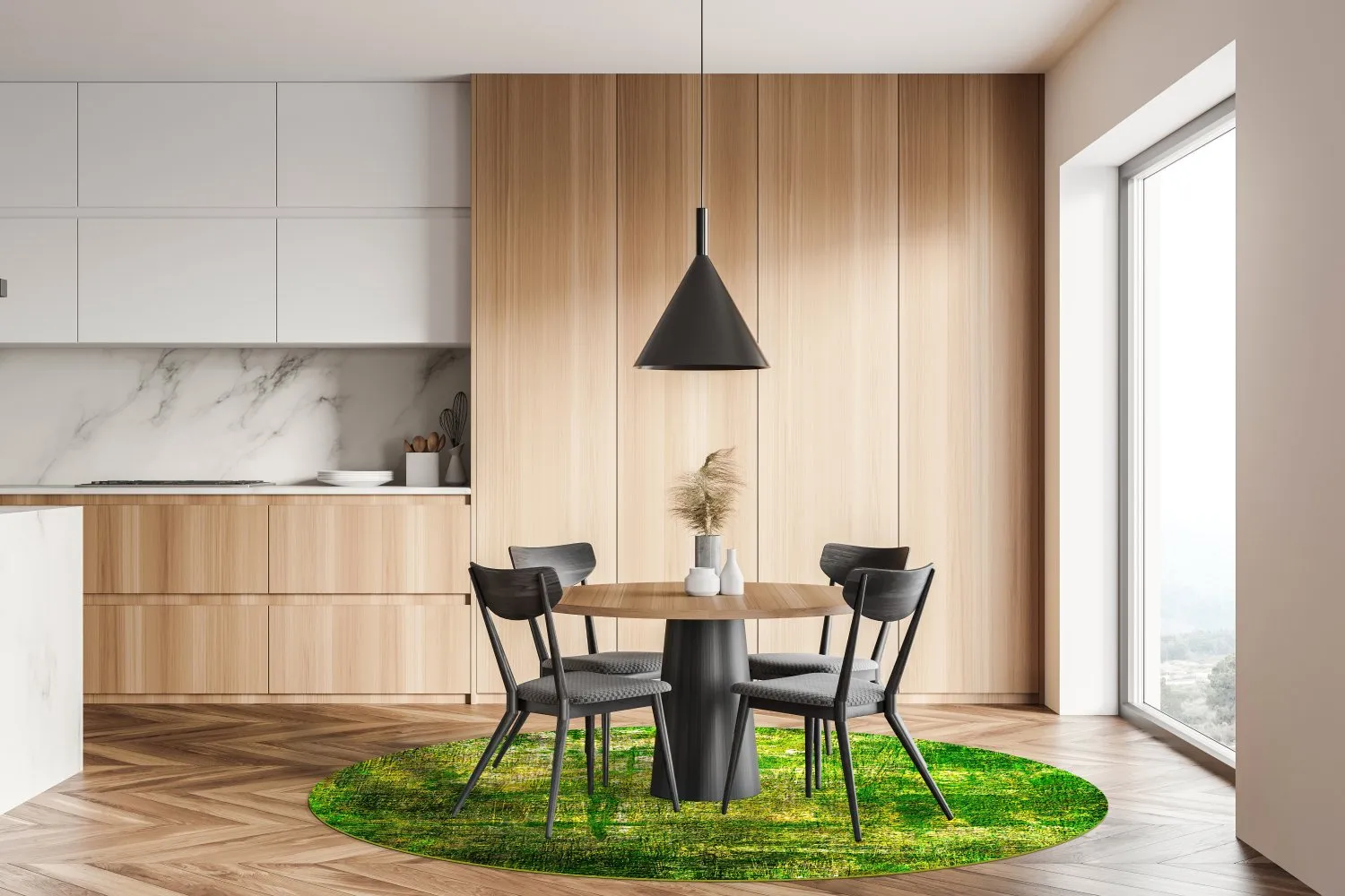 Kerek szőnyeg - Padron (zöld)