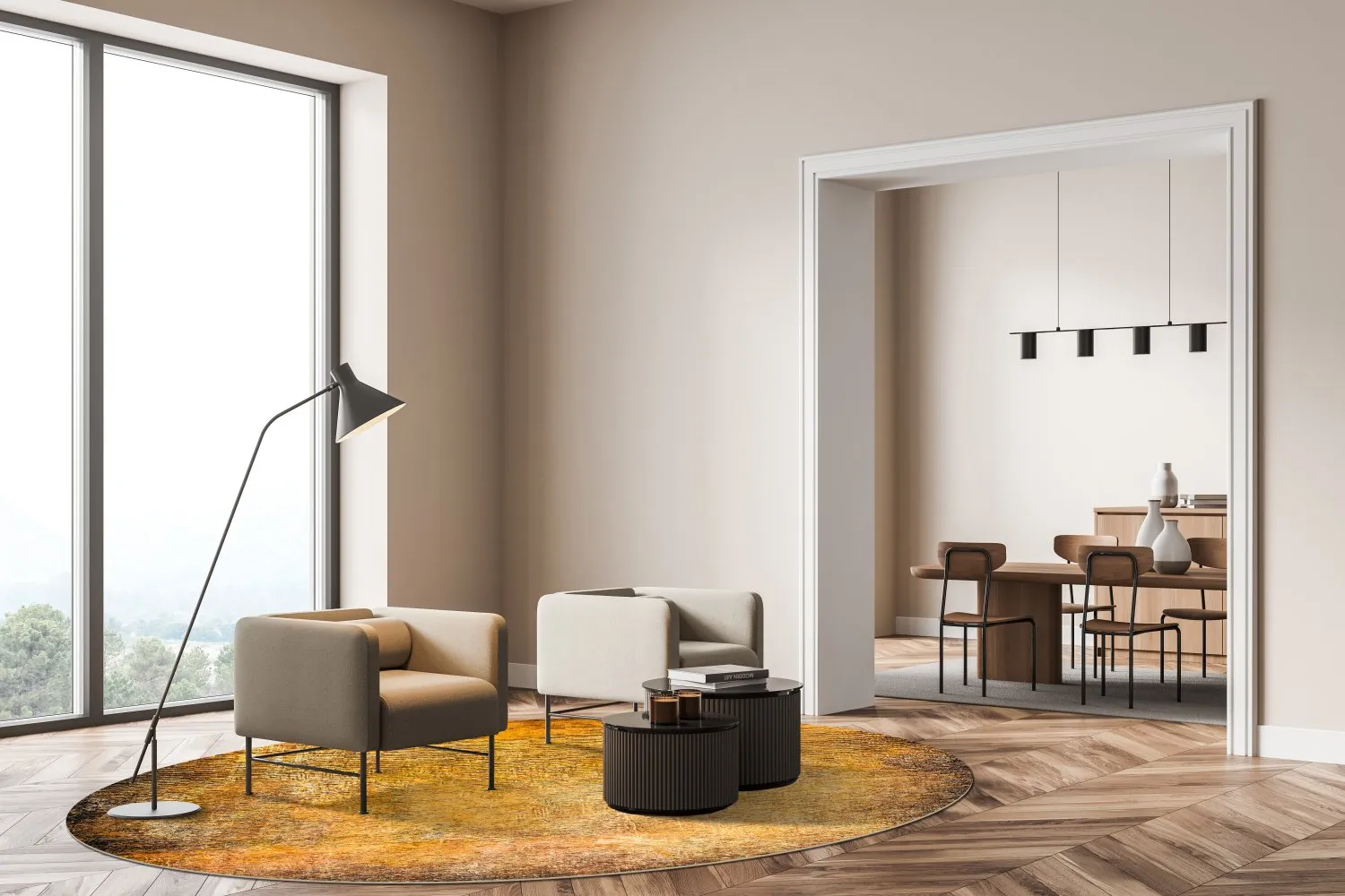 Kerek szőnyeg - Minde (arany)