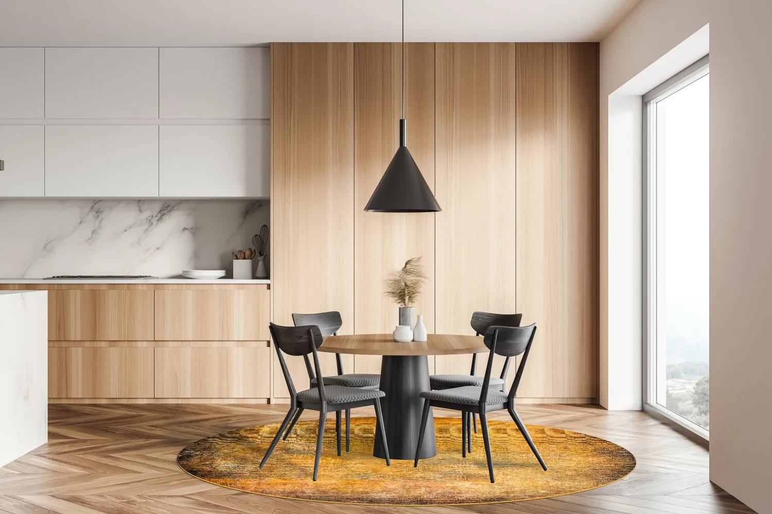 Kerek szőnyeg - Minde (arany)