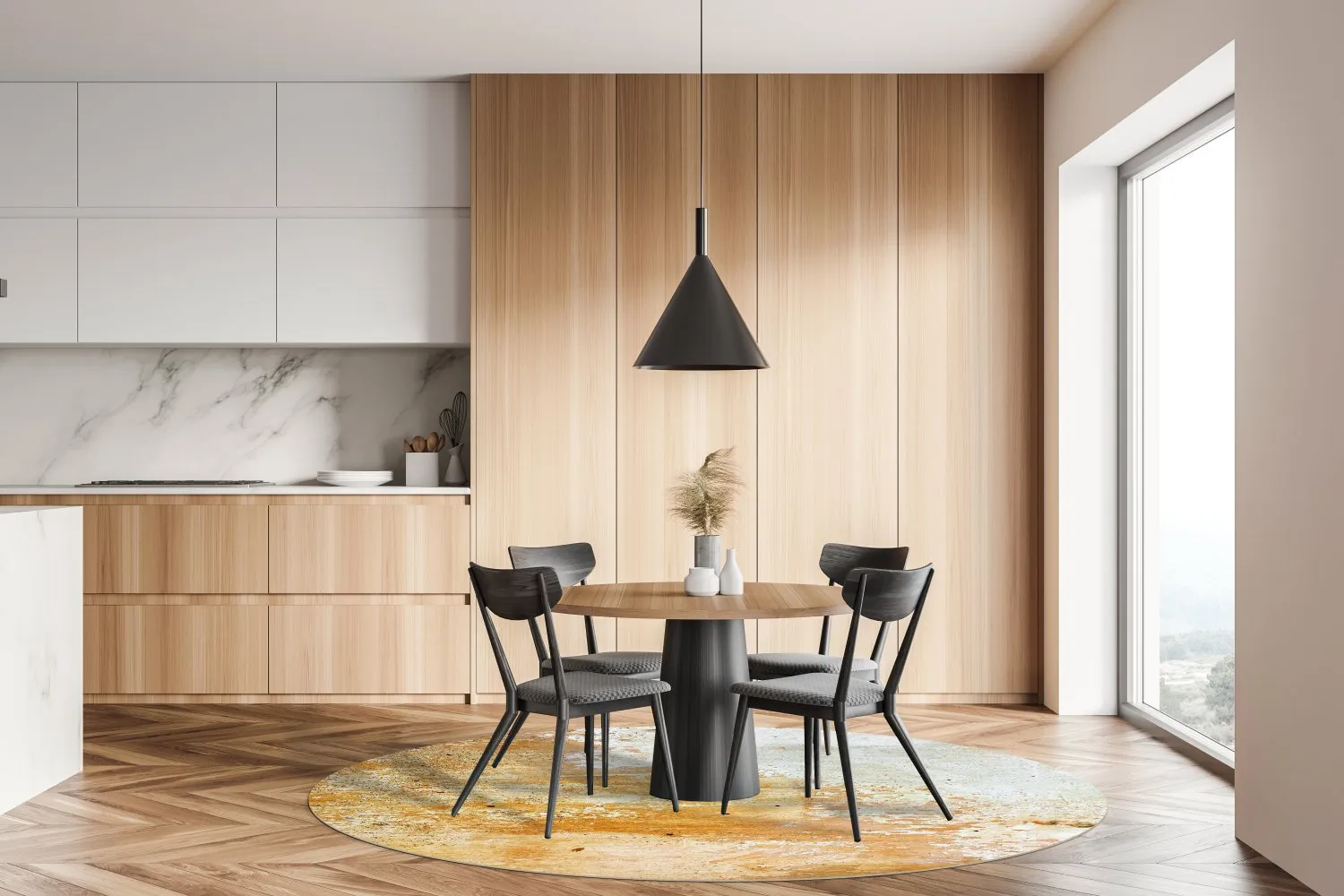 Kerek szőnyeg - Amadora (arany)