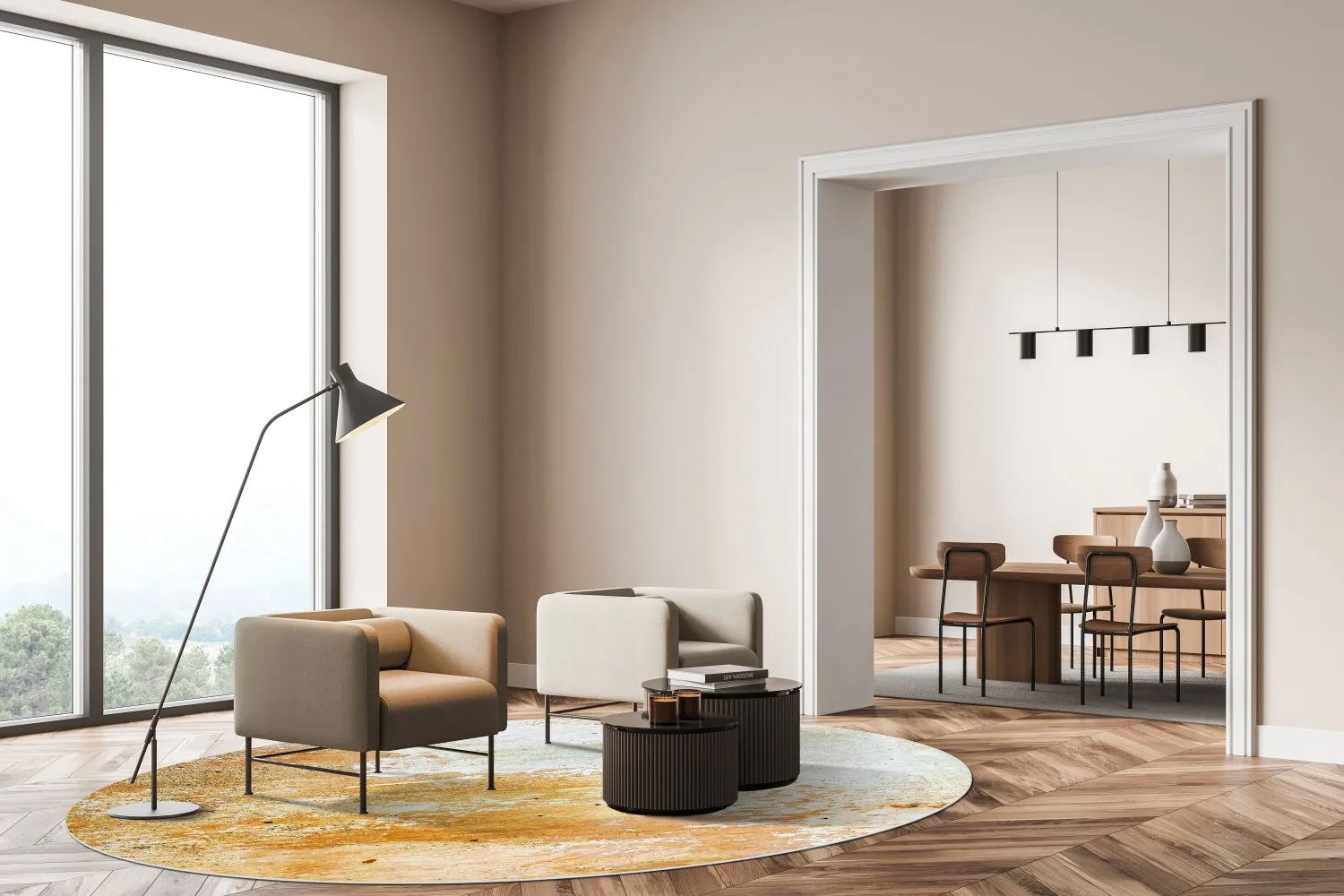 Kerek szőnyeg - Amadora (arany)