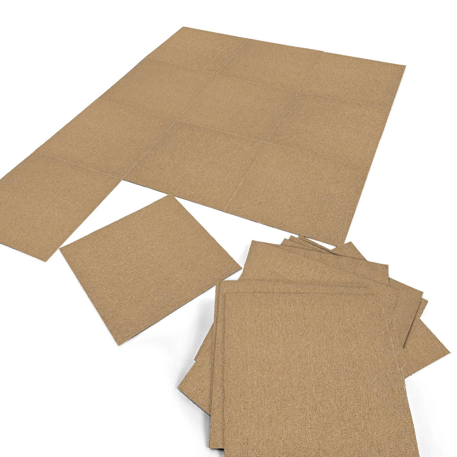 Padlószőnyeg - Almeria Textilcsempék 24 db (bézs)