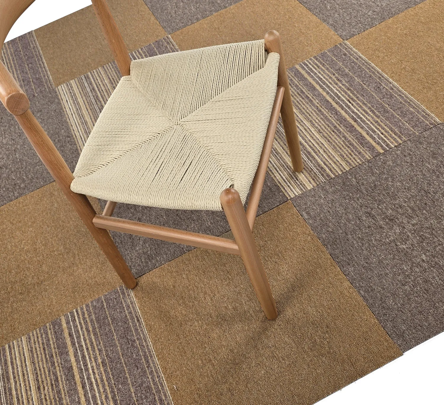 Padlószőnyeg - Almeria Textilcsempék 24 db (barna)