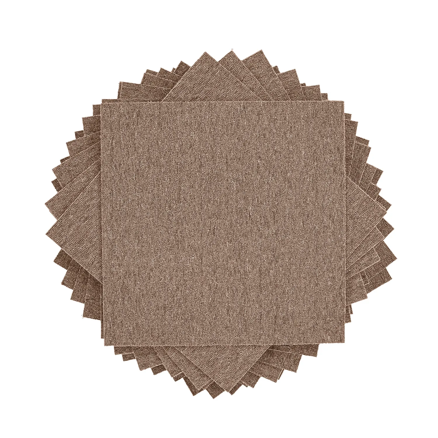 Padlószőnyeg - Almeria Textilcsempék 24 db (barna)