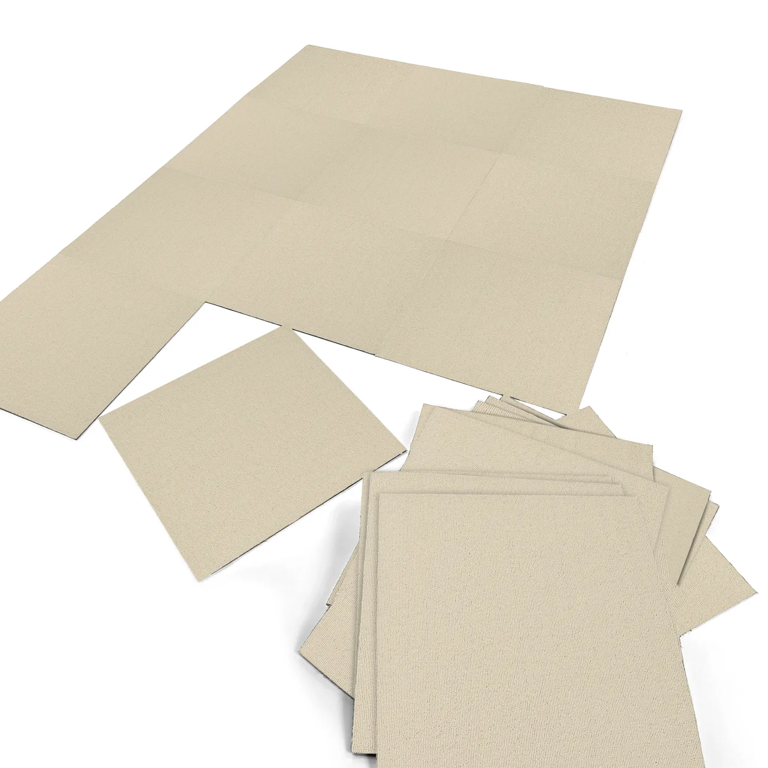 Padlószőnyeg - Almeria Textilcsempék 24 db (krém)