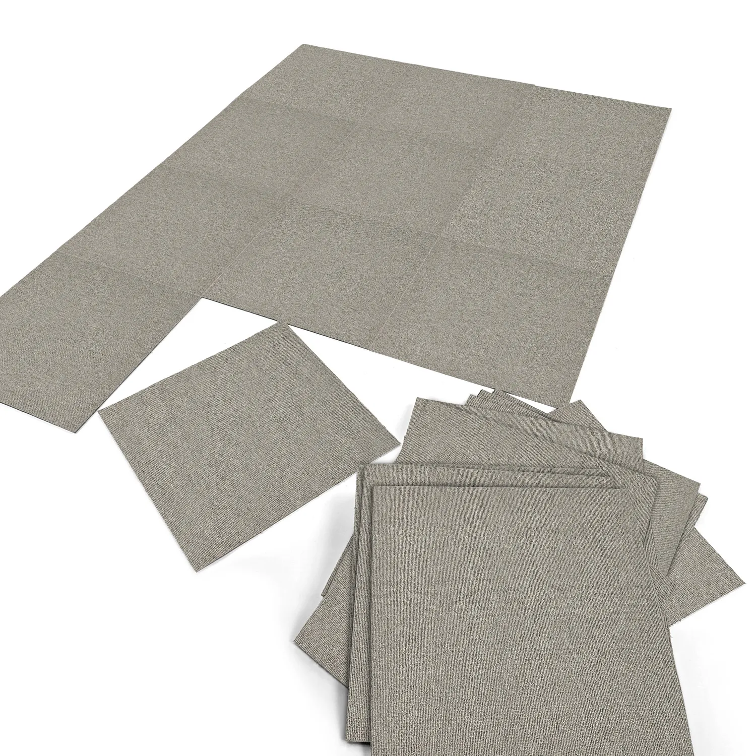 Padlószőnyeg - Almeria Textilcsempék 24 db (szürke)