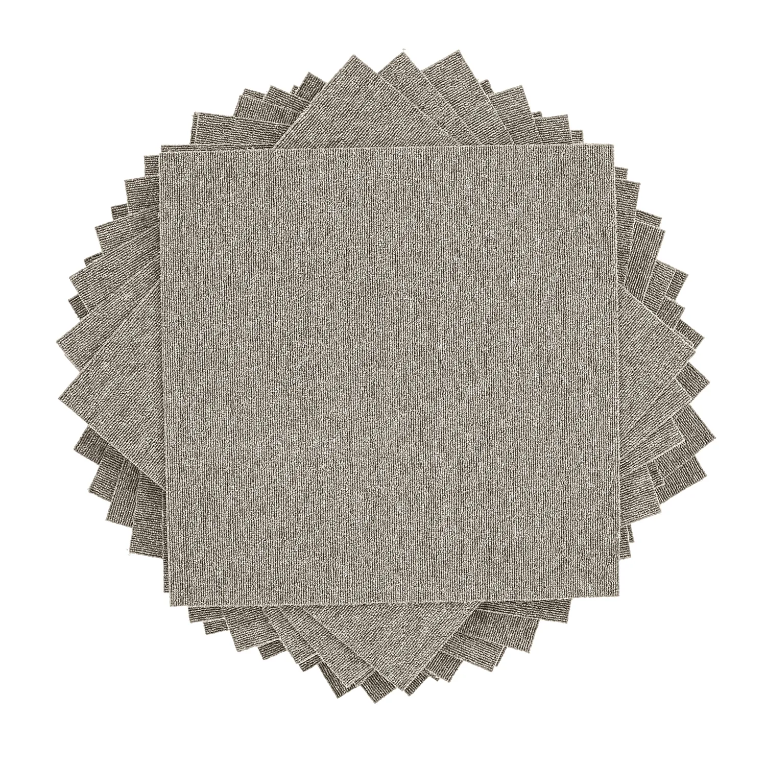 Padlószőnyeg - Almeria Textilcsempék 24 db (szürke)