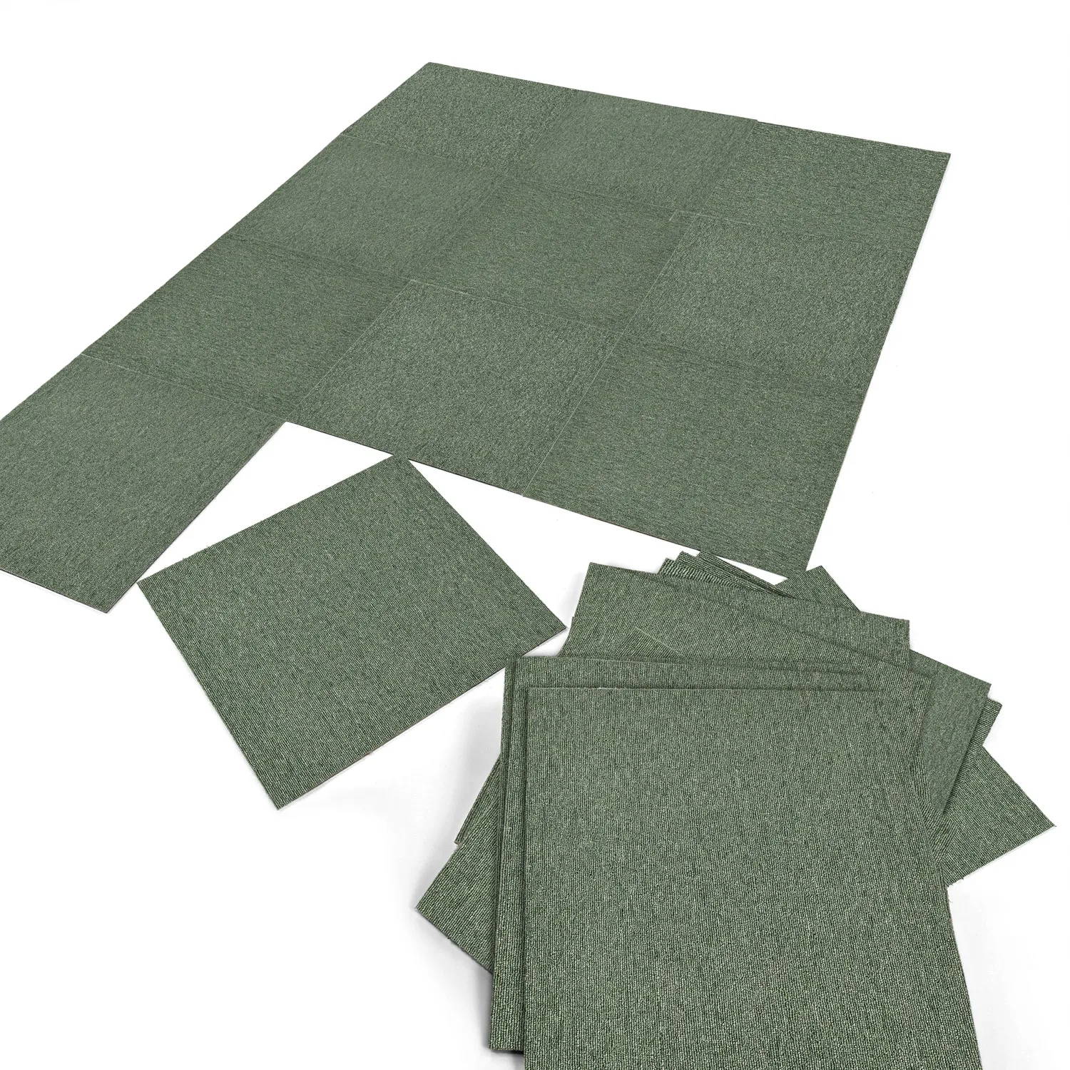 Padlószőnyeg - Almeria Textilcsempék 24 db (zöld)