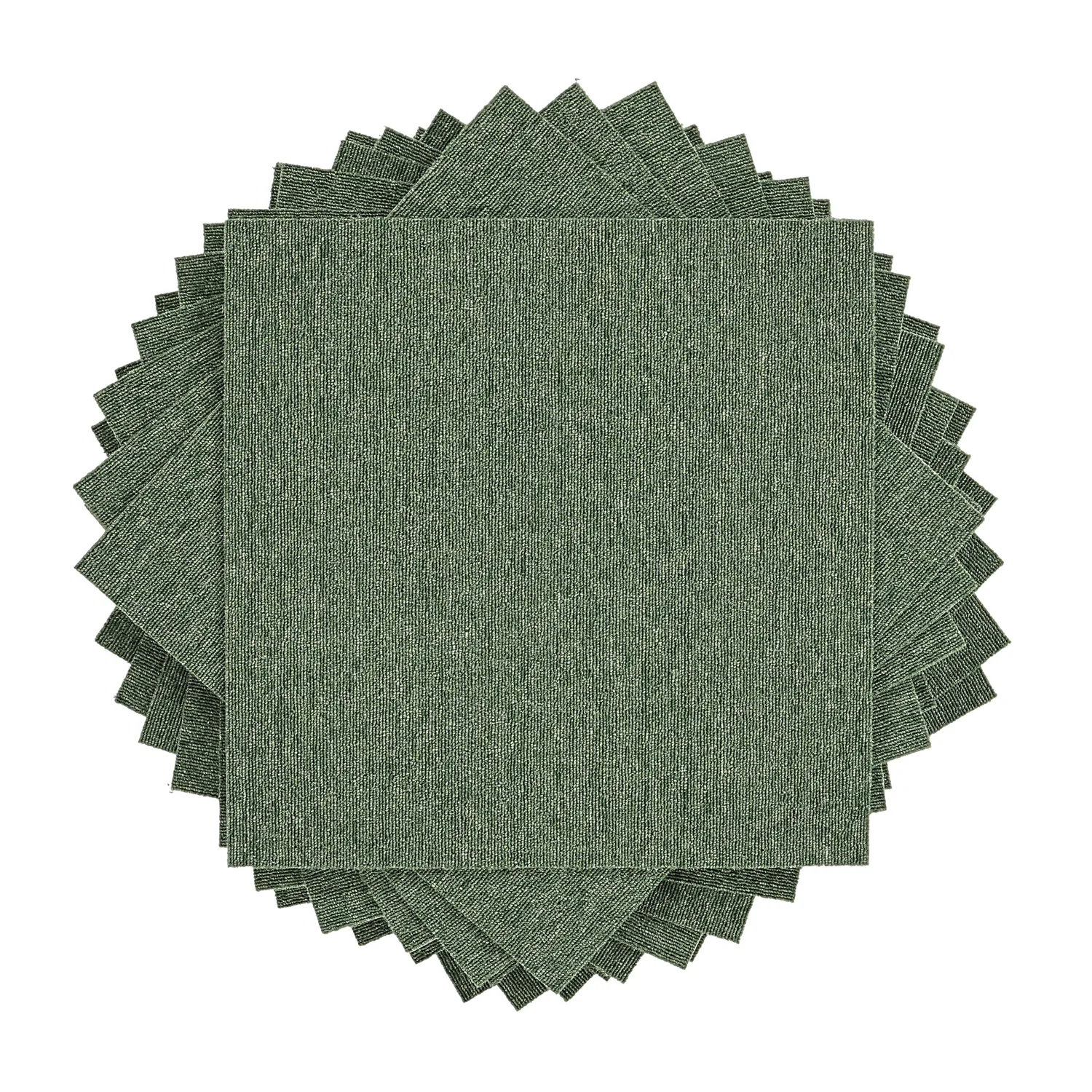 Padlószőnyeg - Almeria Textilcsempék 24 db (zöld)