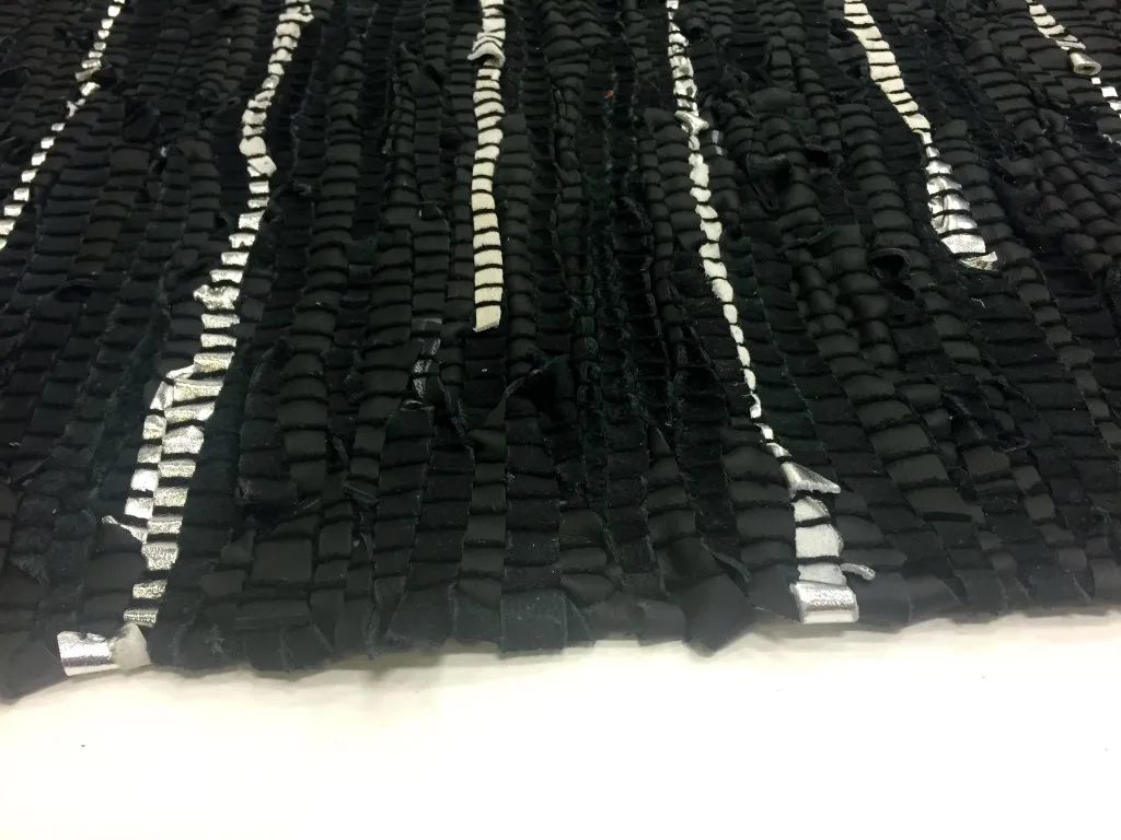 Rongyszőnyeg - Nordal Design (fekete bőr)