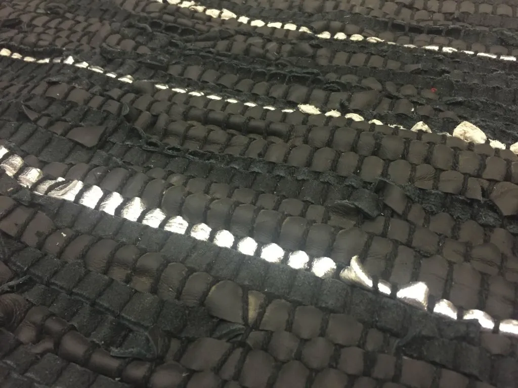 Rongyszőnyeg - Nordal Design (fekete bőr)