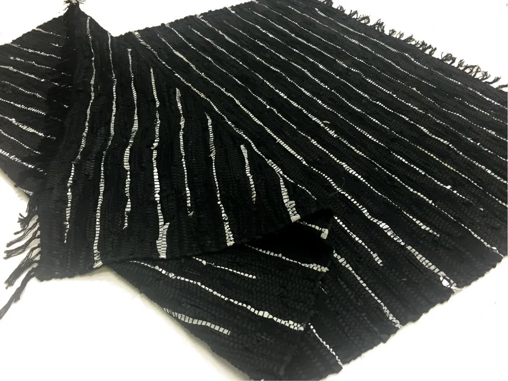 Rongyszőnyeg - Nordal Design (fekete bőr)