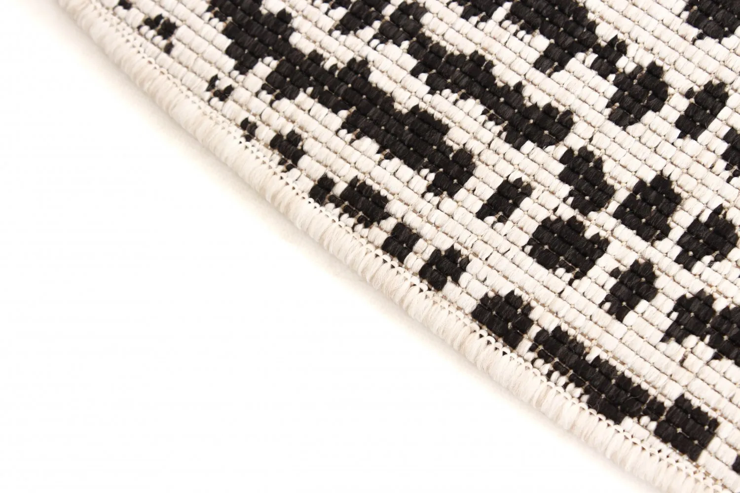 Kerek szőnyeg - Brussels Swirl (fekete)