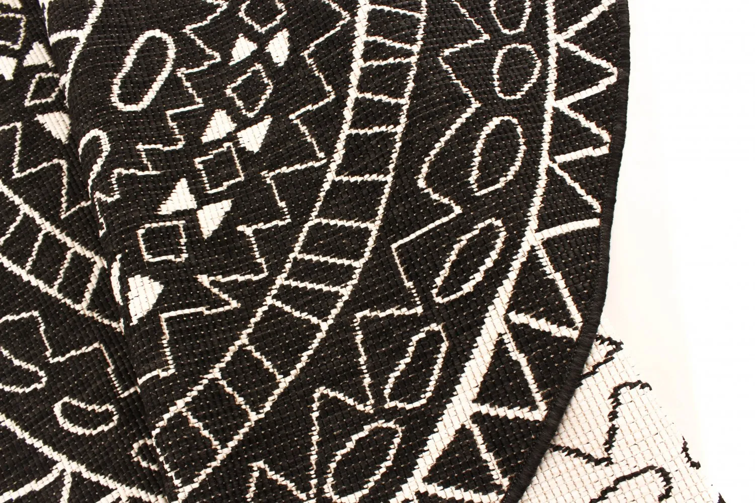 Kerek szőnyeg - Brussels Diamond (fekete)