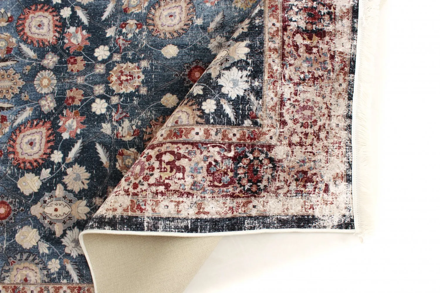 Kerek szőnyeg - Bouhjar (sötétkék/többszínű)