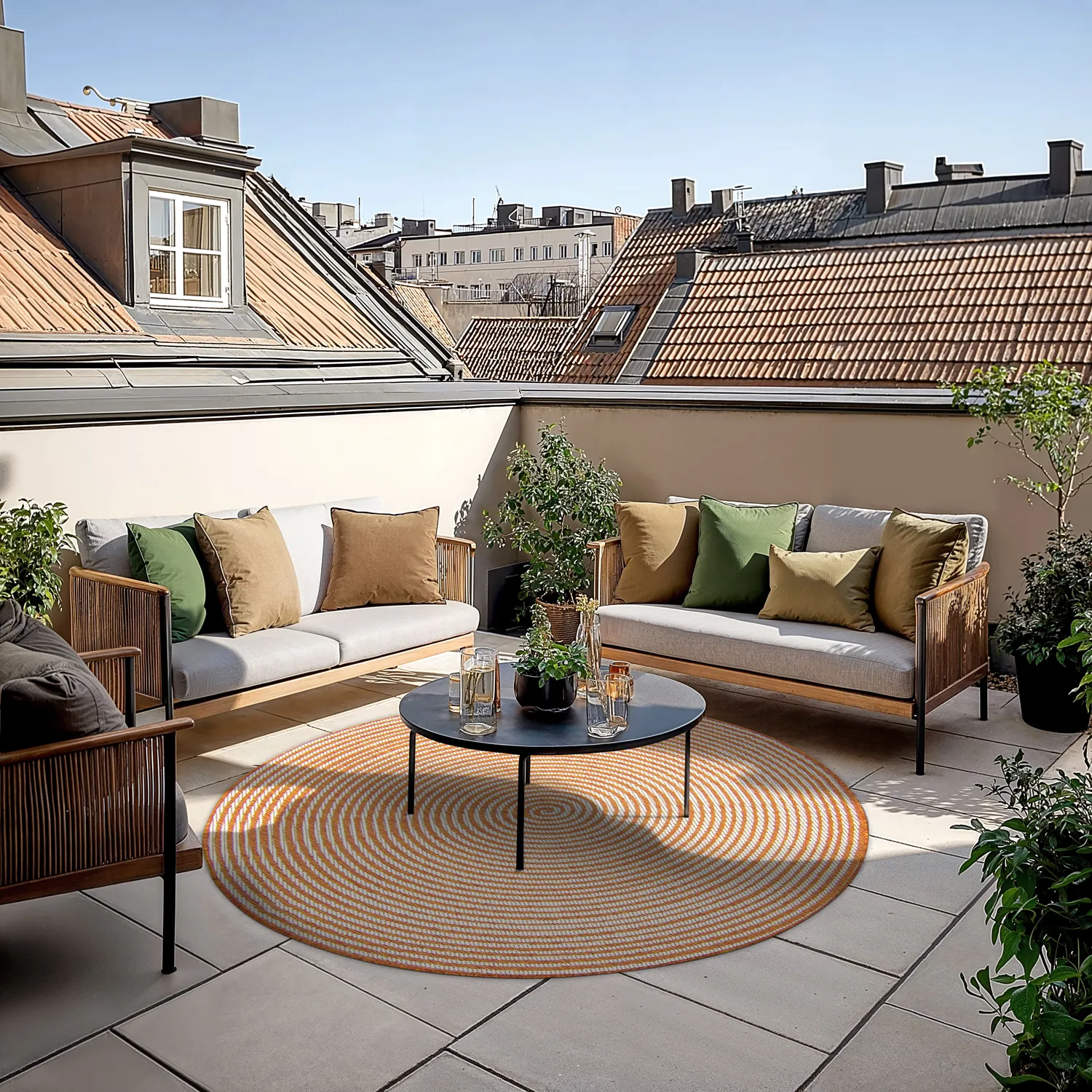 Kerek szőnyeg - Ferragudo (narancssárga)