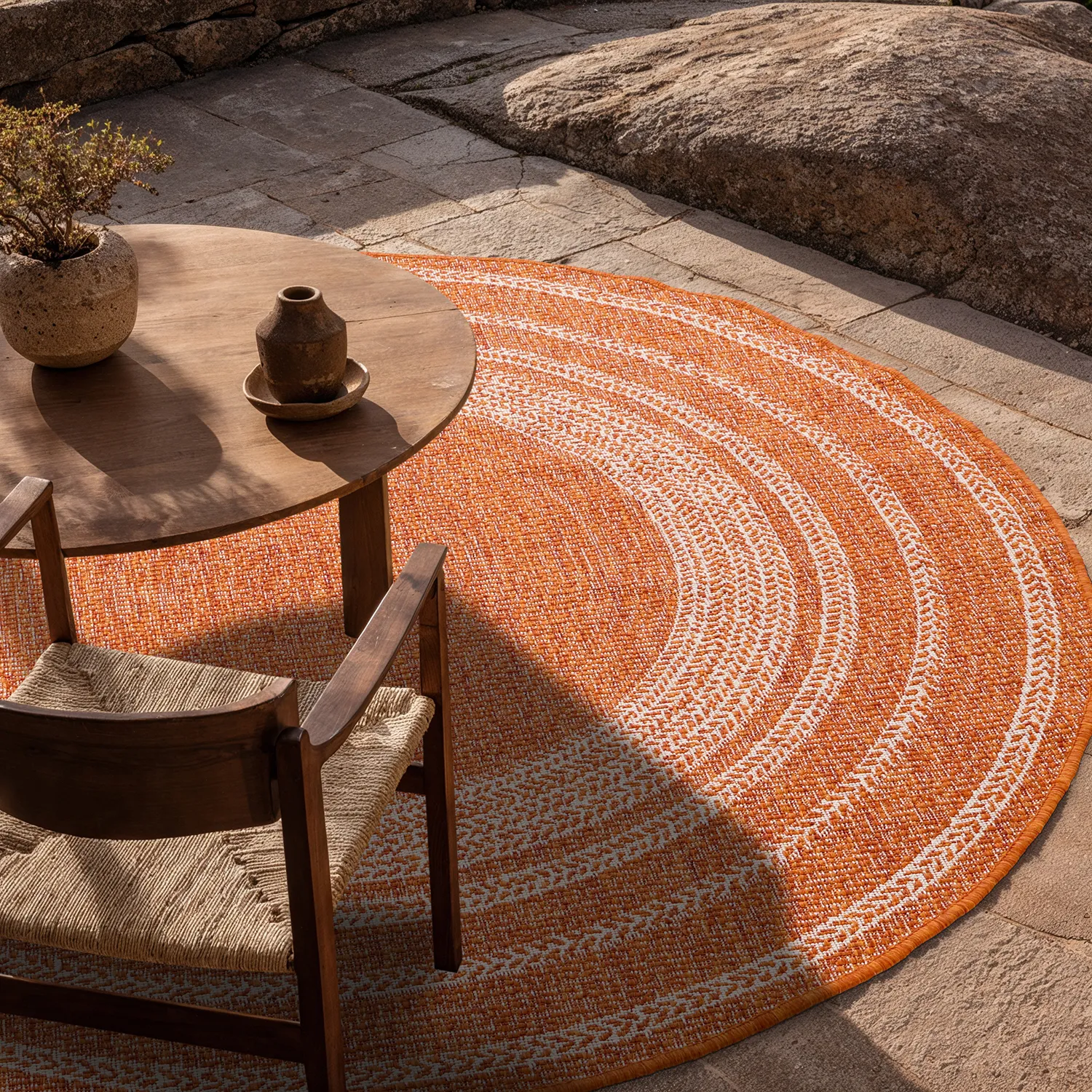 Kerek szőnyeg - Indoor/Outdoor Angus (piros)